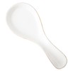 Maxramic Ceramic Spoon Rest for Stove Top, Golden Rim Spoon