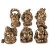 6 Laughing Buddha Figurines - Congratulations and Happiness