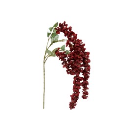 Sweet Home Deco 43'' Silk Wisteria Artificial Flower Spray, Hanging Flower Stem, 6 Branches, Spring Wisteria Flowers, Wedding Flower (Burgundy)