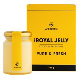 Royal Jelly Pure & Fresh 100g – Premium Royal Jelly Nutritional Supplements 100% Natural with Natural and Non-Gluten Formula – Compact Isothermal Box with Dosing Spoon