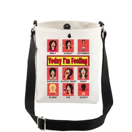 AKTAP Bobs Merchandise Gift Linda Belcher Crossbody Bag Burgers TV Show Gifts Burgers Characters Crossbody Bag for Family (CB, Lin Da CB-HT)