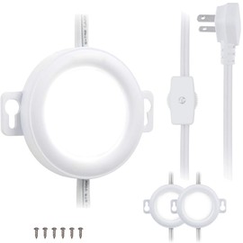 UltraPro LED Puck Lights, 3 Pucks, Under Cabinet Lighting, 2700K Warm White, 385 Lumens, Kitchen, Counter, Plug-in, Wired, Pre-Linked, 45415