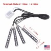 QUAYUB For JEEP 4pcs LED RGB Car Interior Atmosphere Light