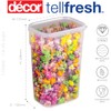 Decor Tellfresh Tall Oblong Food Storer, 1.75 Litre Capacity, Transparent