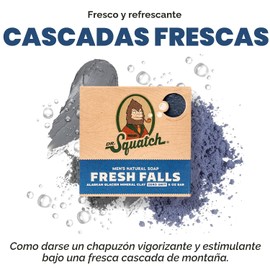 Dr. Squatch Jabón en barra natural para hombres, jabón de proceso frío sin productos químicos agresivos, Fresh Falls (5 onzas, paquete de 5)