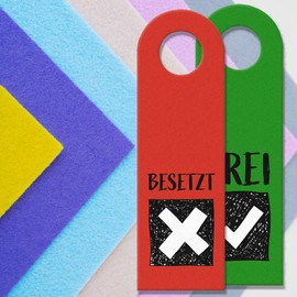 trendaffe - Free or Occupied Door Hanger with Symbols in Green/Red Toilet Toilet Door Room