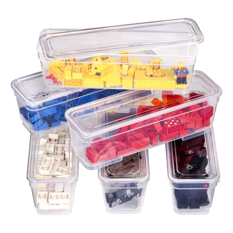 Best Kept 6 Bin Pack, Long Home Organizer Storage Boxes