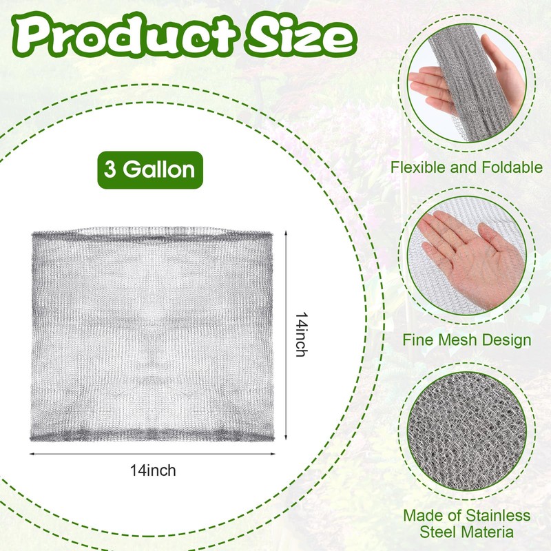 Yaocom 50 Pcs 3 Gallon Gopher and Vole Wire Mesh