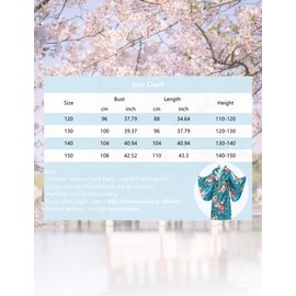 CRFASIBE Japanese Traditional Dress Kimono Robe for Kids Girls Yukata Kimono Anime Cosplay Robe