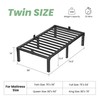 NKZ Twin Bed Frame, 14 Inch Heavy Duty Metal Platform