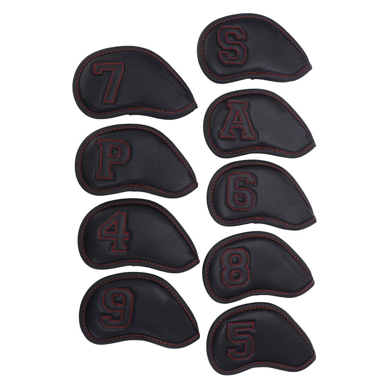 9Pcs/Set Golf Iron Head Covers Waterproof Sunscreen Golf Iron Covers