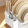 AIDERLY Large Dish Drying Rack Kitchen Shelf w/ Drainage Knife