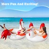 Junbig Inflatable Pool Floats with Lights, 63" Chicken Pool Floaties