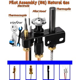 Viefow Natural Gas Pilot Assembly with Flame Sensor Fits Lennox, IHP, Serefina, Superior, Astria Vent Fireplace SIT Pilot Assembly 108084-02 /J4117