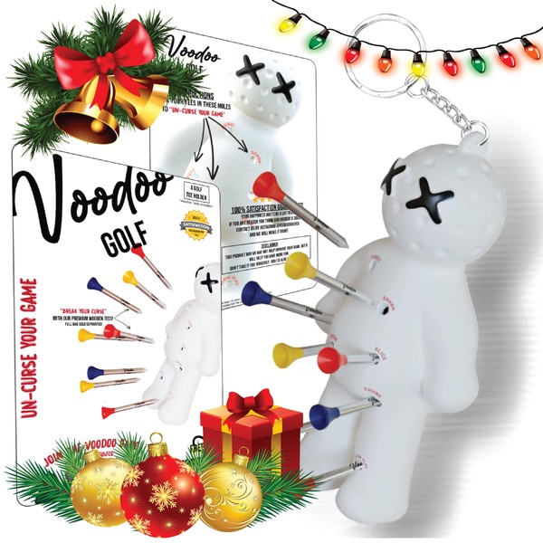 Voodoo Golf Ball Tee Holder | Novelty Keychain Accessory for