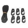 6Pcs PVC D Ring Patch Elastic Rope Set Stainless Steel