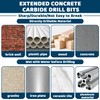 Professional Masonry Drill Bit Sets, Hex Shank Concrete Carbide Drill
