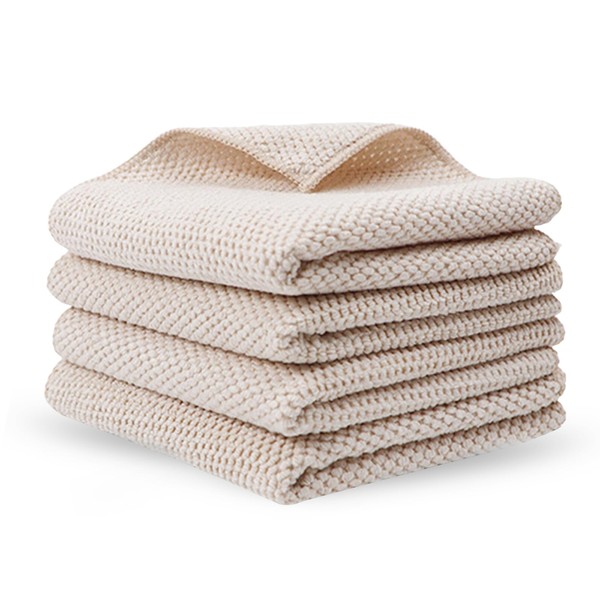 Tea Towels Kitchen Pack of 4,30 X 30 cm Microfibre