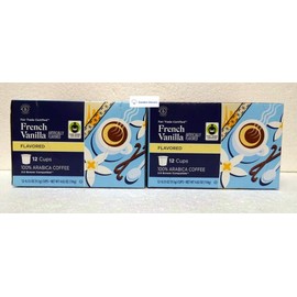 Barissimo French Vanilla Coffee Single Serve 12 Cups Box Fair Trade Certified (Pack of Two)