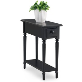 Leick Coastal Notions Chairside Table, Swan Black