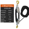 Wheel Block and Tackle System 4000LB Breaking Strength 65 Feet