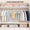 Baseca Kids Plastic Hangers 30 Pack, White Baby & Toddler