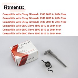RLB-HILON Fuel Tank Door Hinge Repair Kits Metal Pin and Spring Compatible with Chevy Silverado 1500 2500 3500 2019-2024, for GMC Sierra 2019 2020 2021 2022 2023 2024 Year