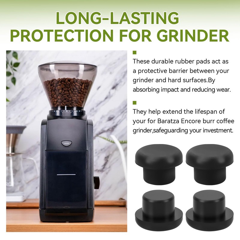 Coffee Grinder Rubber Feet Bumper Replacement for Baratza Encore