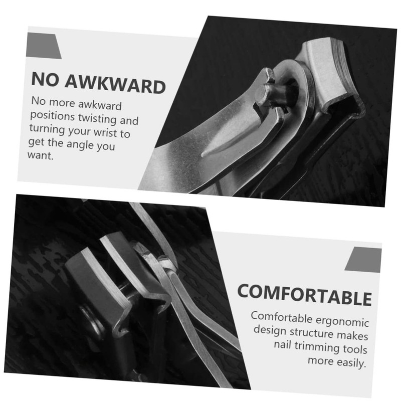 BIUDECO 2pcs Rotating Nail Clippers Kit Ultra Sharp Toenail Fingernail