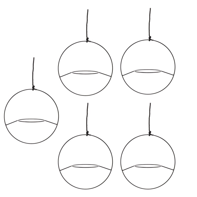 5pcs Hanging Planter Holder Rust Proof Decorative Metal Hanging Flower