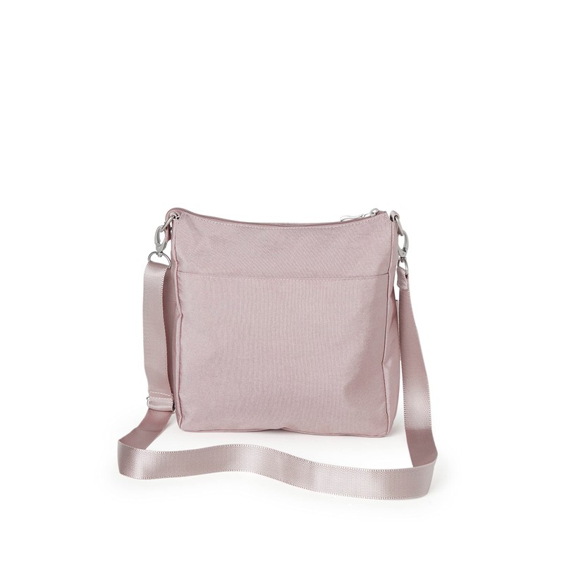 Baggallini Women's Modern Everywhere Slim Crossbody, Blush Shimmer