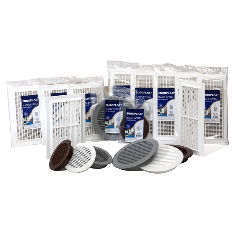 Air Ventilation Plastic Grill Cover Diameter 150 mm White