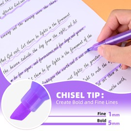 Cgerma Purple Highlighters, 36 Pack, Chisel Tip Highlighter Pack, Quickly Drying, Perfect for Students Kids Adults Classroom, Office, School Supplies