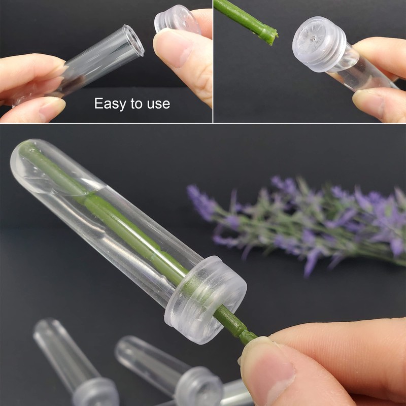 Floral Water Tubes 3" by LifeStyle Channel, 30 Pack Clear