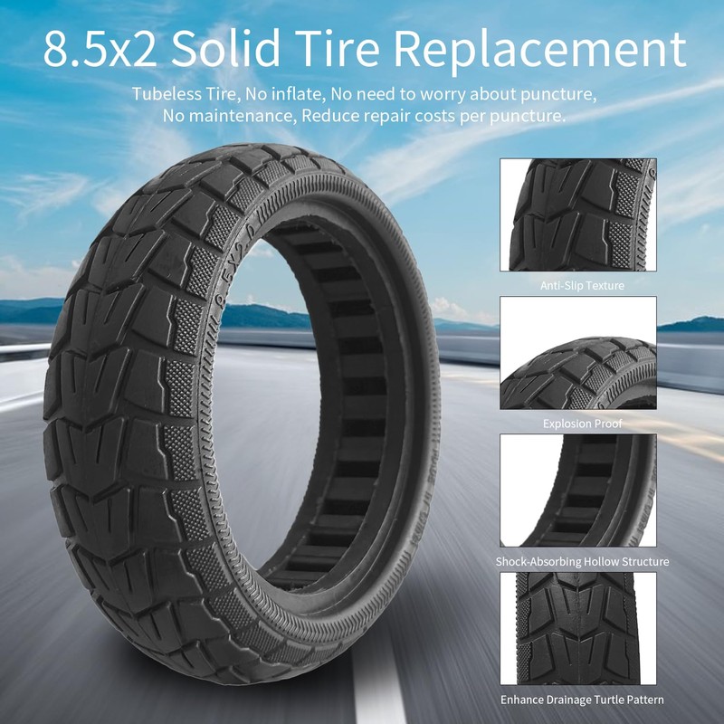 50/75-6.1 Off-road Solid Tire, 8 1/2 x2 Scooter tire, 8.5x2
