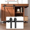 4FT Super Mini Cabinet Small Sliding Barn Door Hardware Track
