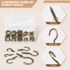 RELBRO Screw Hooks, 6 Sizes Metal Screw in Cup Hooks,