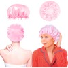 BEE VIBES Gorra de Baño Satín 3 Pack Doble Capa