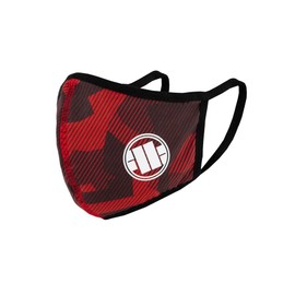 Pit Bull West Coast - Face mask Camo Logo Red
