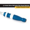 Titan 12160 1/4-Inch Drive x 6-Inch 90-Tooth Flat Head Ratchet