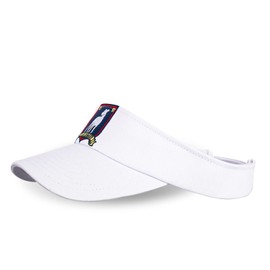 Adult White Arched Sun Visor Hat Team Coach Cap Adjustable Embroidered Travel Hiking Outdoor Sport Caps