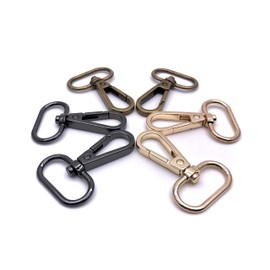 Goyunwell Swivel Lobster Clasps 1" Swivel Hooks for Purse Making Push Gate Snap Hook Clasp Gunmetal Gold Antique Bronze Lobster Clasp Swivel Snap Hooks Clips 15pcs (Multicolor, 1 inch)
