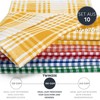 Set of 10 Checked Tea Towels Cotton Twinzee - 100%