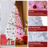 4.5ft Pre-Lit Pink Christmas Tree - Artificial Xmas Pine Tree,