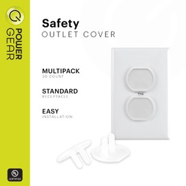 Power Gear 69312 Plastic Outlet Covers, 60 Pack, White