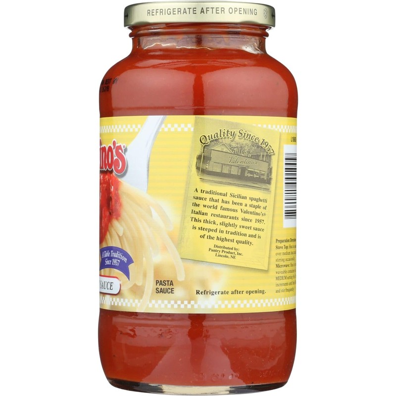 Valentino’s Traditional Pasta Sauce – 24 oz - Natural with
