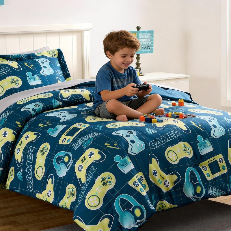 Boys Bedding Set 5Pc Bed in a Bag OEKO‑TEX Verified