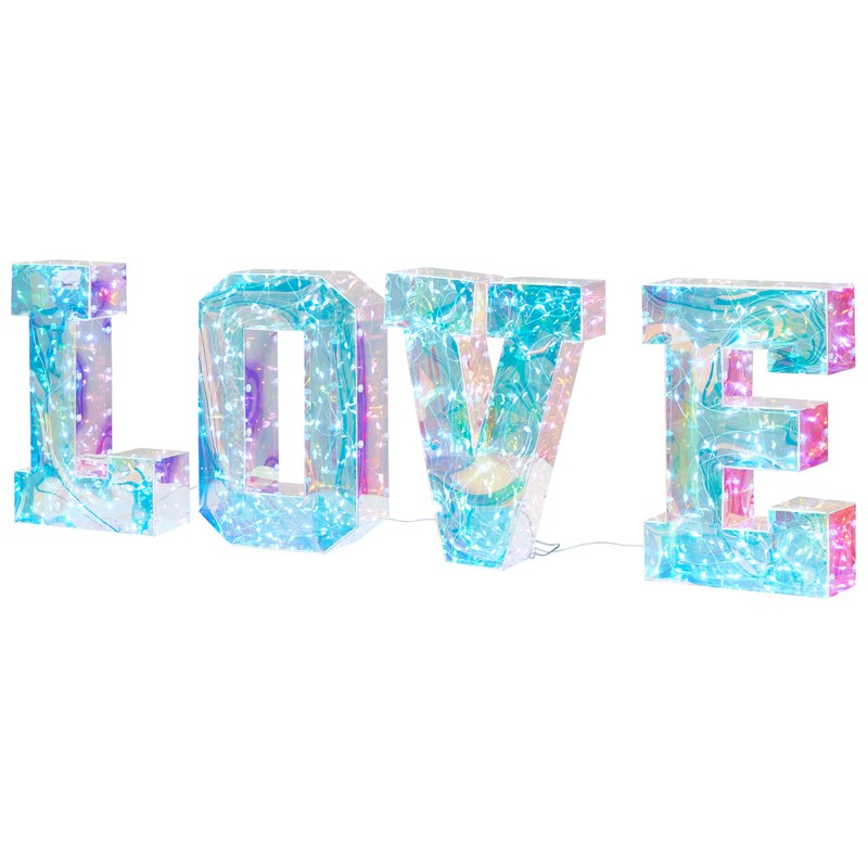 Proycon 4-Piece Clever LED Decoration Light Letters Love USB Multi-Coloured