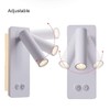 MOLUOLA LIGHTING LED Wall Lamp Bedside Reading Light Plug-in 3W