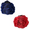 Hair Claw Fashion Rose Flower Women Accessories Barrette (Big Red+Navy